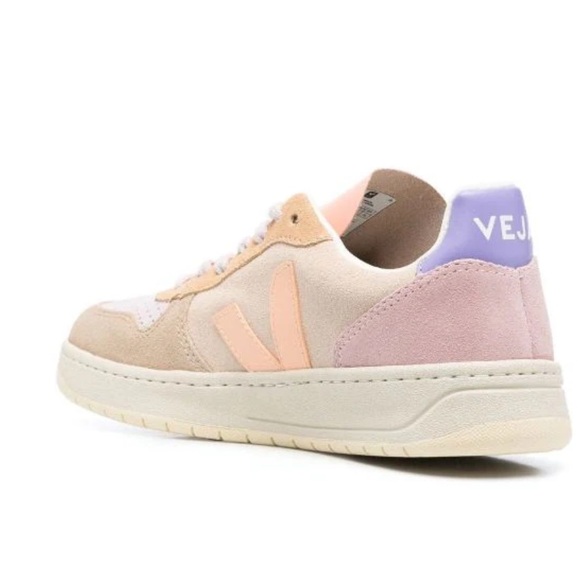 NEW Veja V-10 Suede (Multi / Peach) - Picture 2 of 5